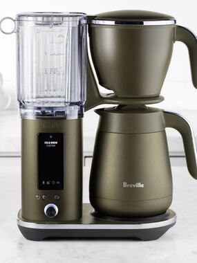Breville Olive Green Cold Brew Coffee Maker with Clear Reservoir